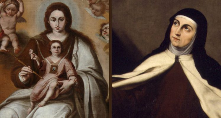 Santa Teresa e a Virgem do Carmo